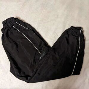 Black Pants W/ White Pinstripes & Zipper Pockets